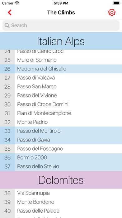 100 Climbs of Italy Schermata dell'app