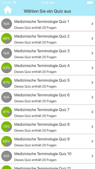 Medizinische Terminologie Test App screenshot #2