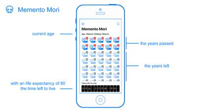 Memento Mori App. screenshot