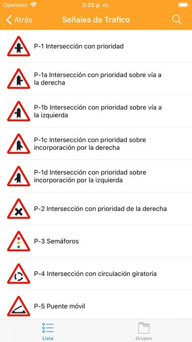 Señales de Trafico de la DGT Captura de pantalla de la aplicación
