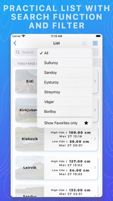 Tidevande Faroe Islands App skärmdump #4