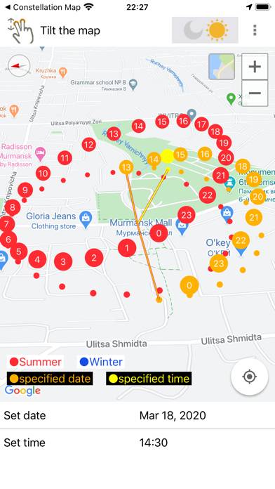 Sun position and path App screenshot