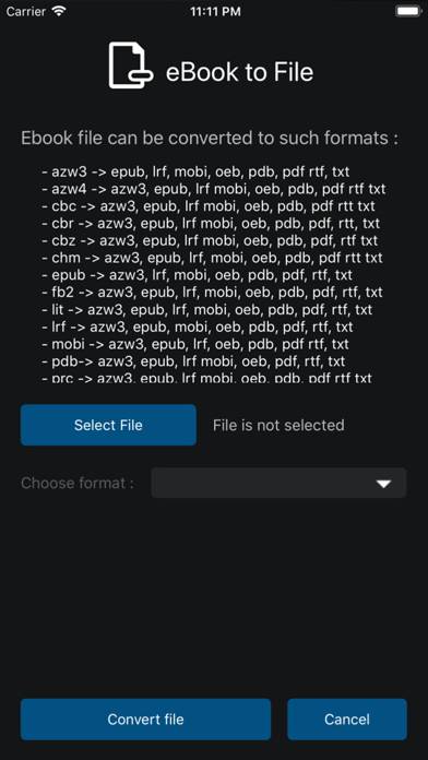 EBook Conversion Tool App screenshot