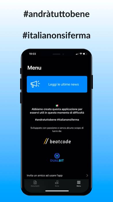 AutoCert19 Autocertificazione Schermata dell'app