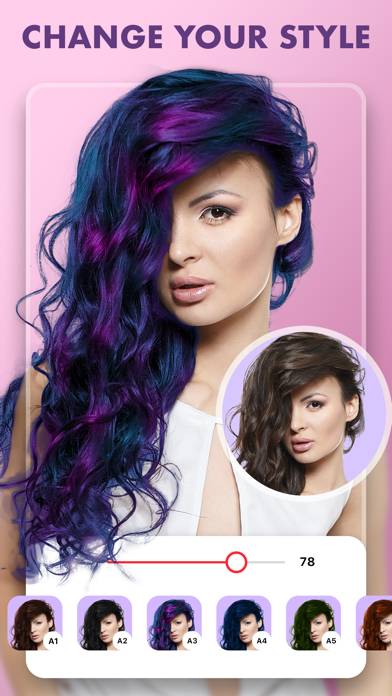Hair Color Changer: Dye Style Schermata dell'app #3