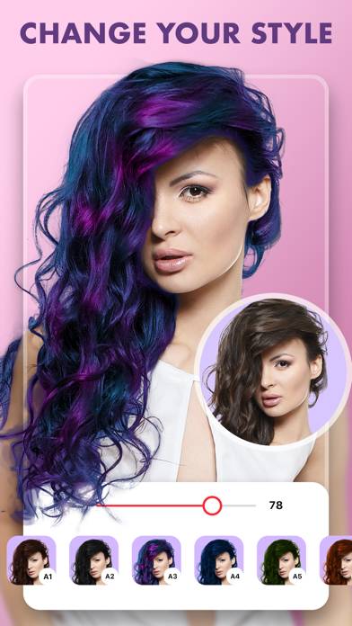 Colore Capelli: Cambia e Prova Schermata dell'app