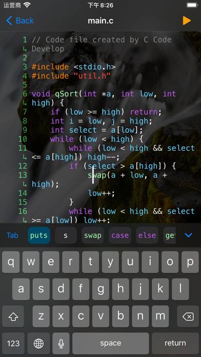 C Code Develop App screenshot