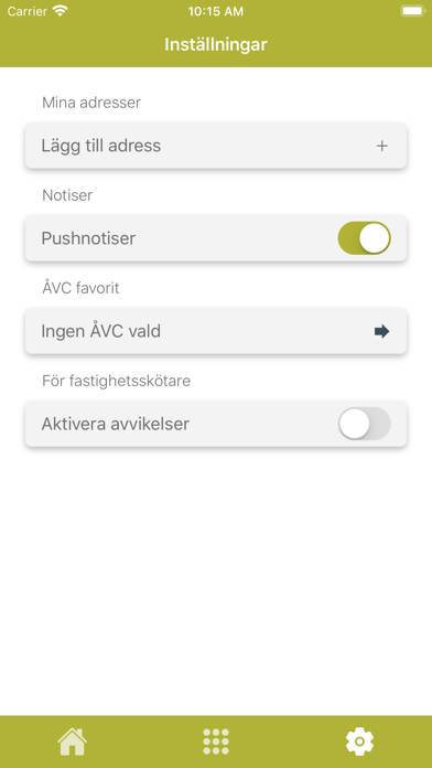 Kretslopp Sydost App skärmdump