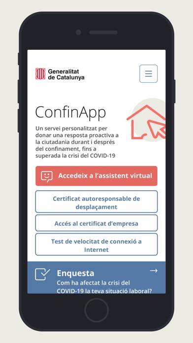 Confinapp App screenshot #1