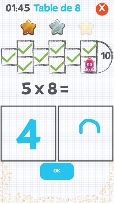 Tables multiplications réviser Capture d'écran de l'application