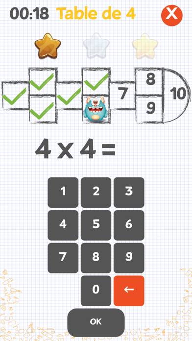 Tables multiplications réviser Capture d'écran de l'application