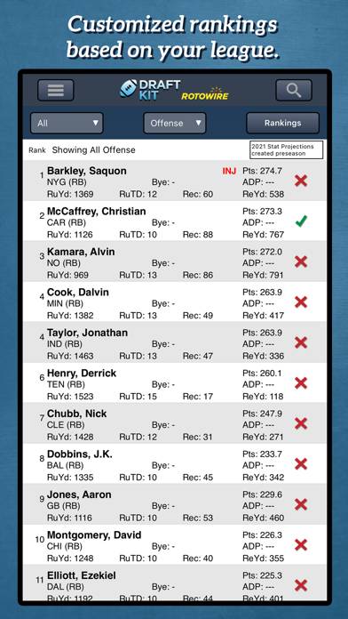 Fantasy Football Draft Kit '21 App screenshot