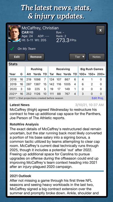 Fantasy Football Draft Kit '21 App screenshot