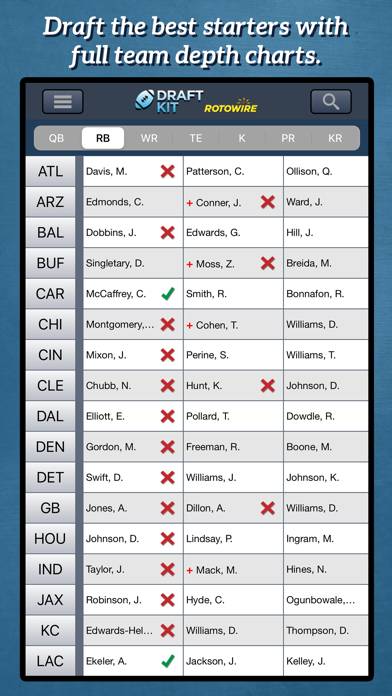 Fantasy Football Draft Kit '21 App screenshot