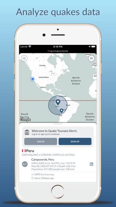 Earthquake & Tsunami Alerts Capture d'écran de l'application #2