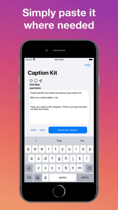 Caption Kit: Add Line Breaks Captura de pantalla de la aplicación #2