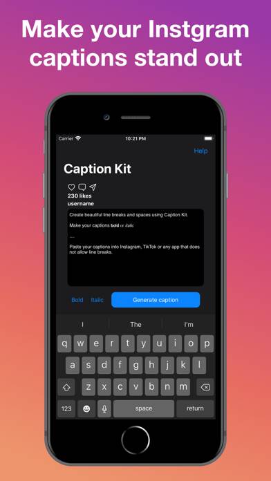 Caption Kit: Add Line Breaks Captura de pantalla de la aplicación #3