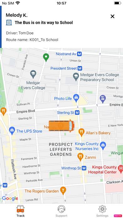 NYC School Bus App screenshot