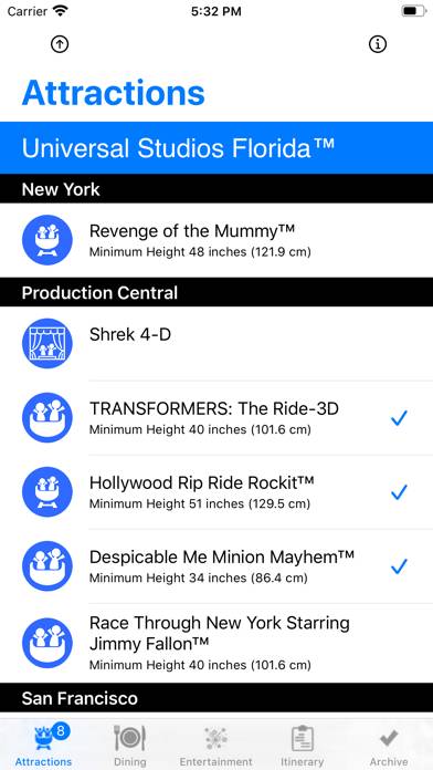 Theme Park Checklist: Orlando App screenshot #1