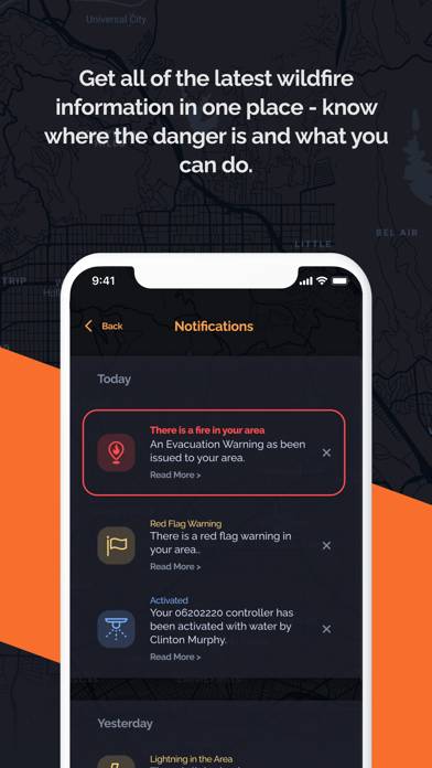 Frontline Wildfire Tracker App screenshot