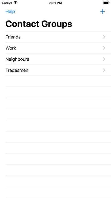 Contact Groups Captura de pantalla de la aplicación #1