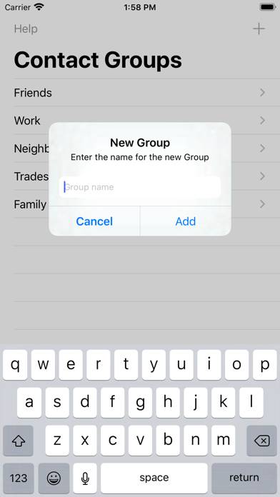 Contact Groups Captura de pantalla de la aplicación #2