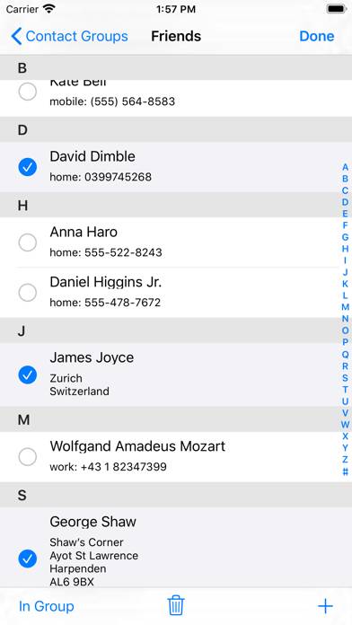 Contact Groups Captura de pantalla de la aplicación #3