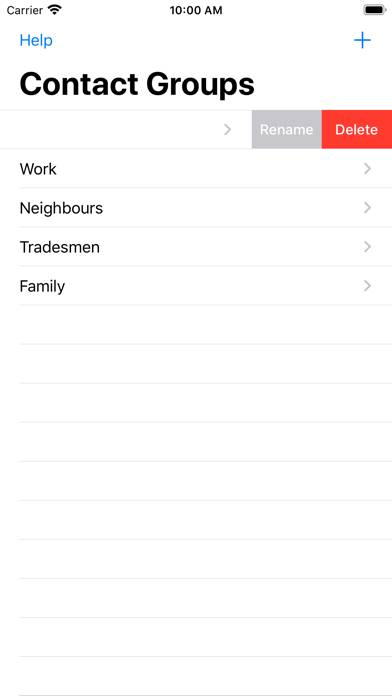Contact Groups App screenshot