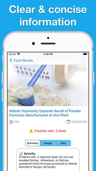 Food Recalls & Alerts App screenshot