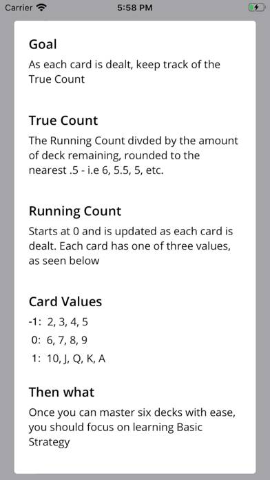 Practice Counting Cards capture d'écran du jeu