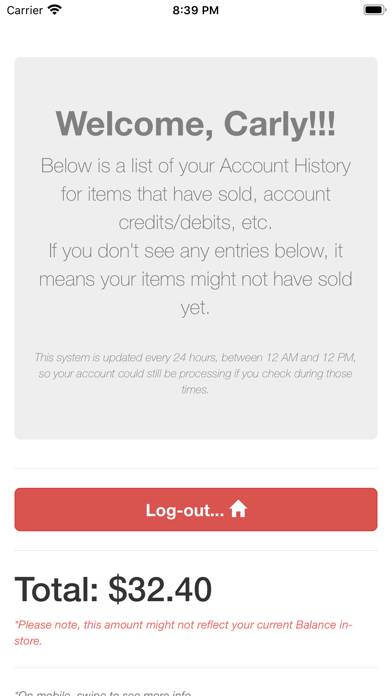 Consignor Login by Peeps App screenshot