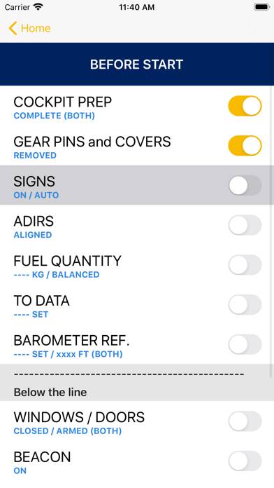 A340 Checklist App-Screenshot #3