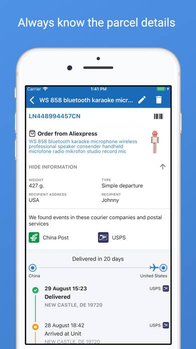 Track your packages Скриншот приложения #2