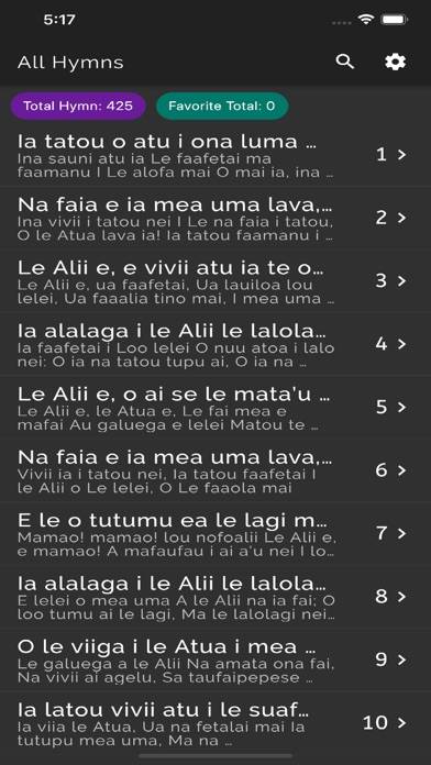 Samoan Hymn App screenshot #1