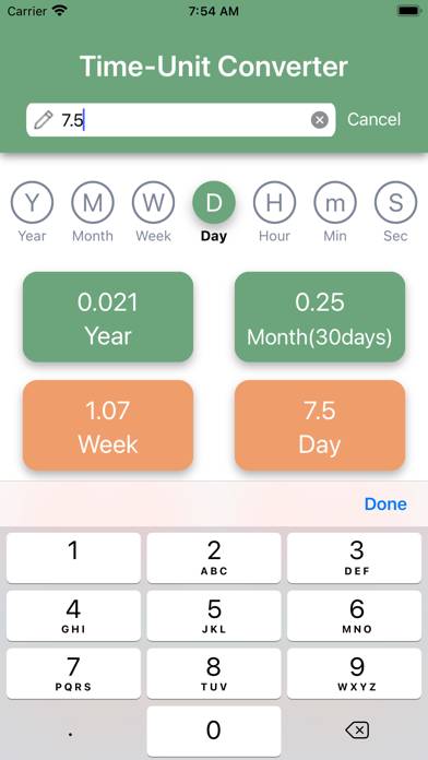 Unité de temps Converter Capture d'écran de l'application