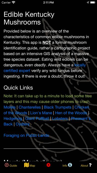 Kentucky Mushroom Forager Map! App screenshot #2