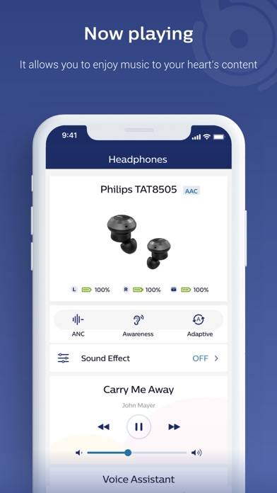 Philips Headphones Schermata dell'app