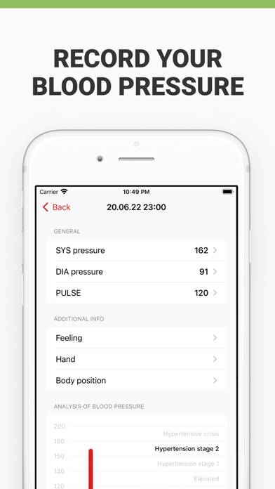 Blood Pressure Monitor: Health Schermata dell'app #3