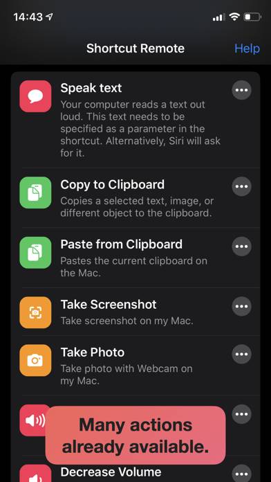 Shortcut Remote Control App-Screenshot