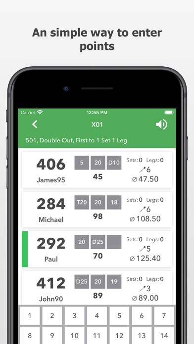 Darts Scoreboard: Scorekeeper App skärmdump #1