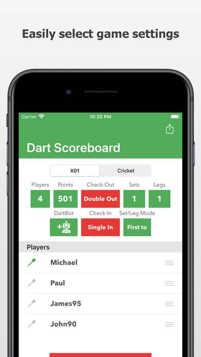 Darts Scoreboard: Scorekeeper App skärmdump #3