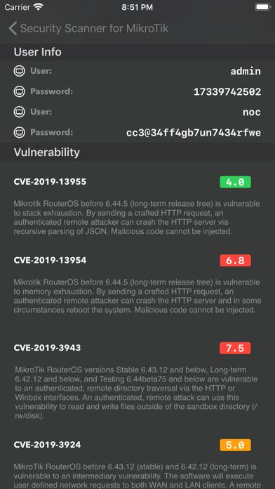 MikSec for MikroTik Capture d'écran de l'application
