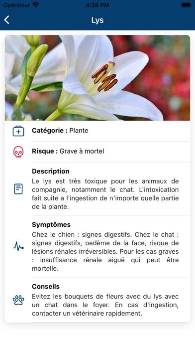 IntoxiVet Capture d'écran de l'application