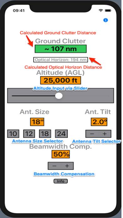 Aviation Weather RADAR Tilt immagine dello schermo