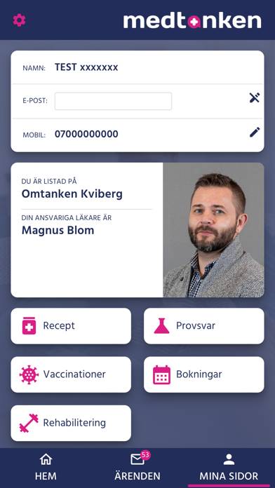 Medtanken – Digifysisk Vård App skärmdump