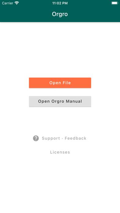 Orgro App skärmdump #1