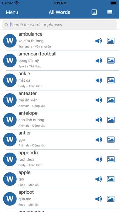 English Picture Dictionary Pro App screenshot #1