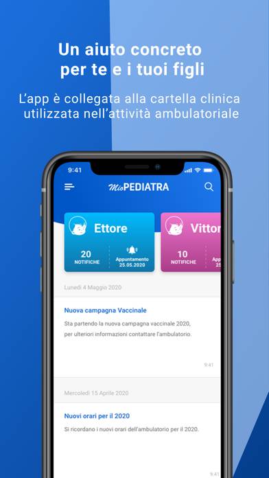 MioPediatra Schermata dell'app