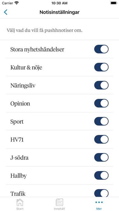 Jönköpings-Postens Nyhetsapp App skärmdump #4