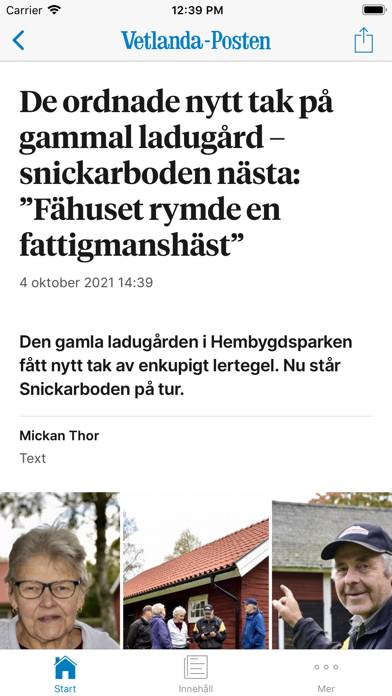 Vetlanda-Posten Nyhetsapp App skärmdump #3